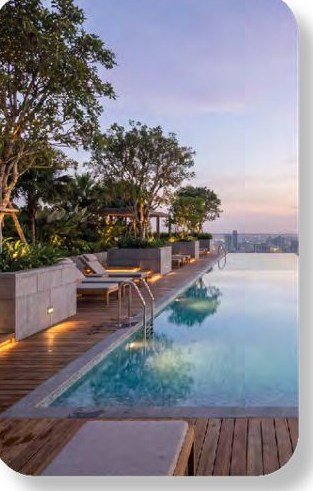 Tata Orbis infinity pool with city view