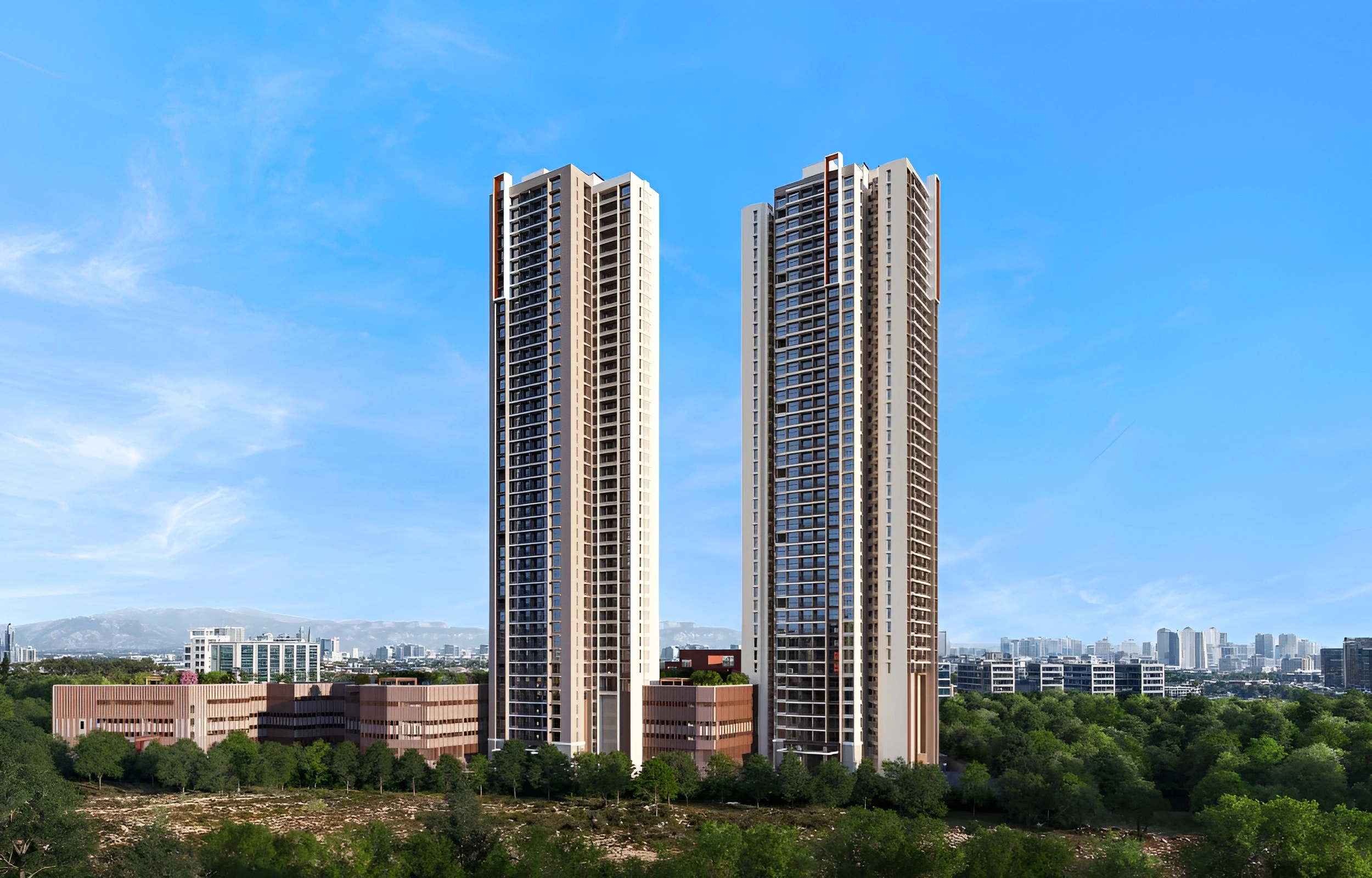 Tata Orbis Ghansoli — grand entrance elevation